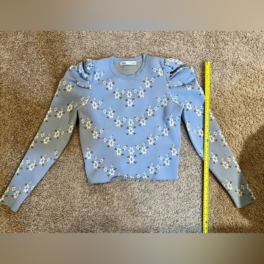 Zara floral lavander long sleeves (S)